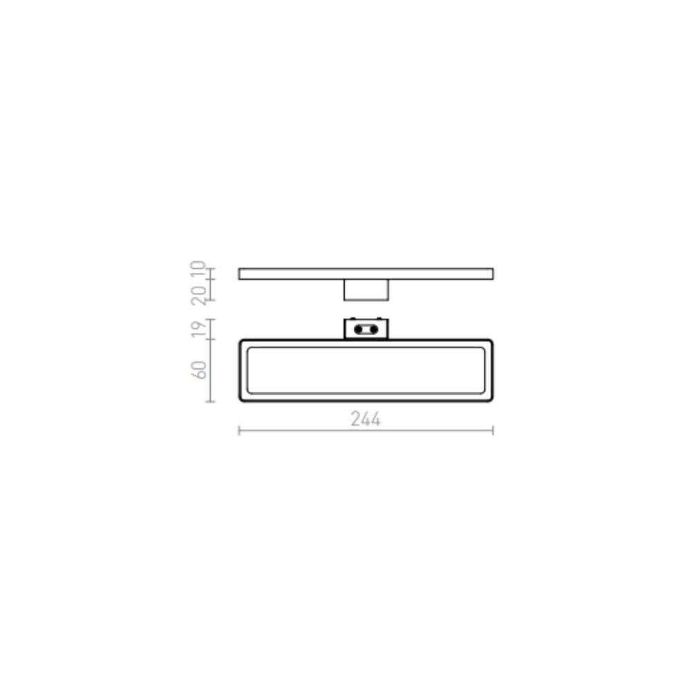Lampada bagno SAVOY 24 per armadio  cromo 230V LED 8W 120° IP44  3000K