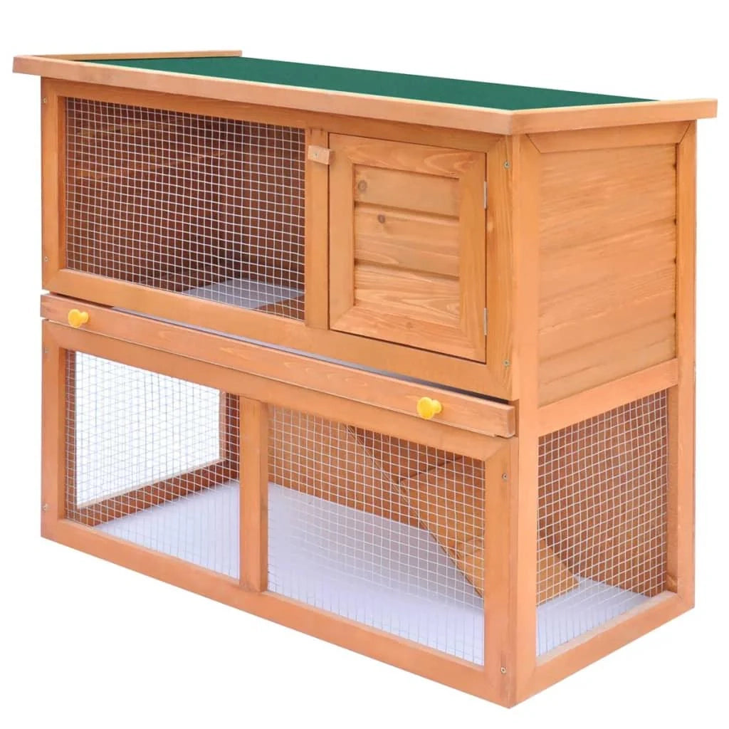 Gabbia/recinto da esterno 90 x 45 x 80 cm per piccoli animali 1 porta in legno 02_0000618