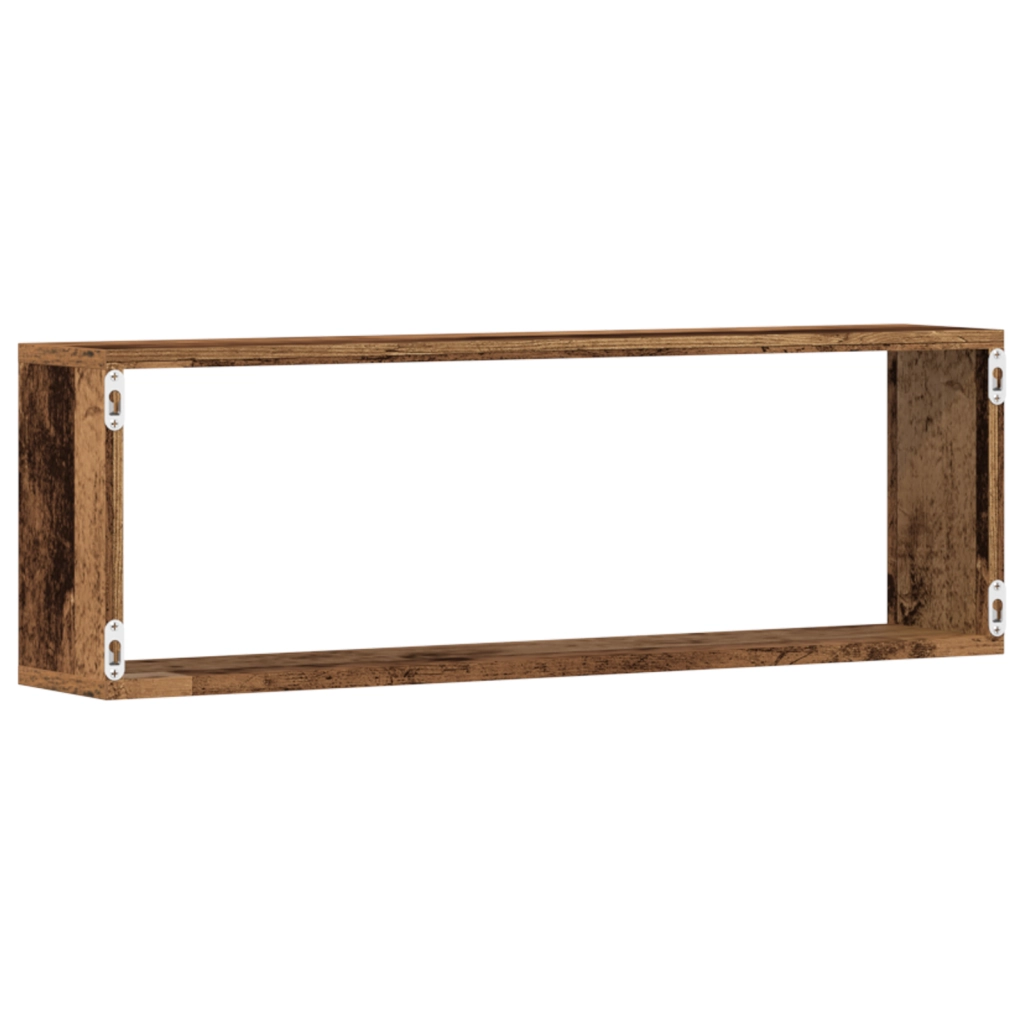 Mensole  2 pz in legno usurato 80x15x26 cm in legno ingegnerizzato