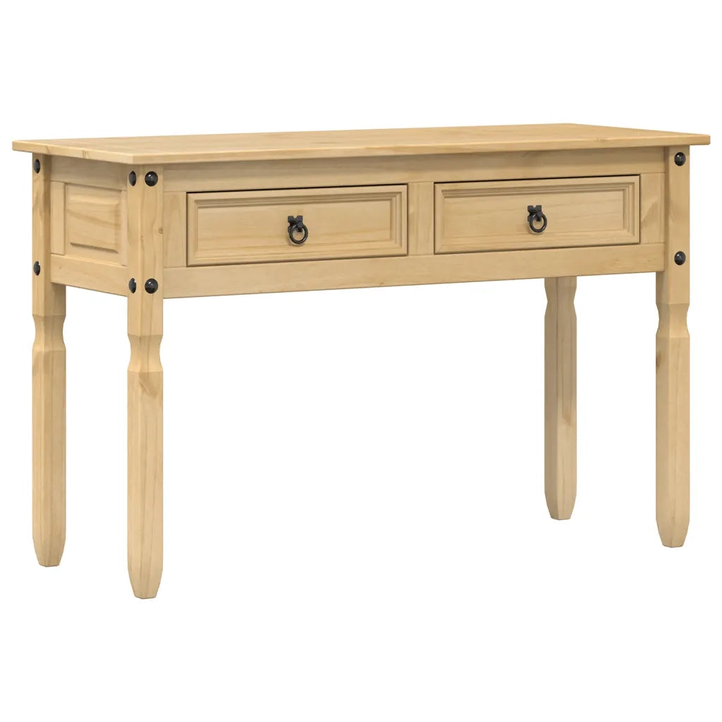 Tavolino Consolle Corona 115x46x73 cm in Legno Massello di Pino