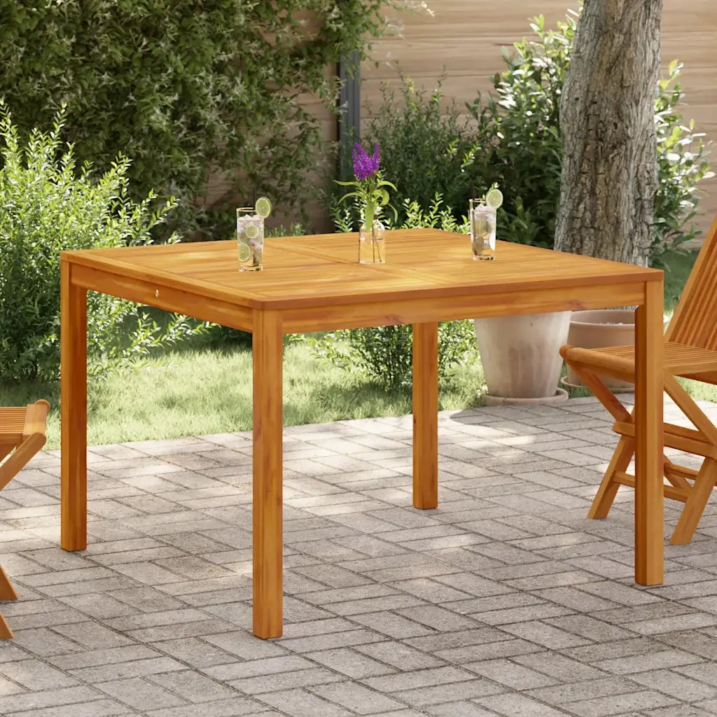 Tavolo da Pranzo da Giardino 110x110x75cm Legno Massello Acacia 366369