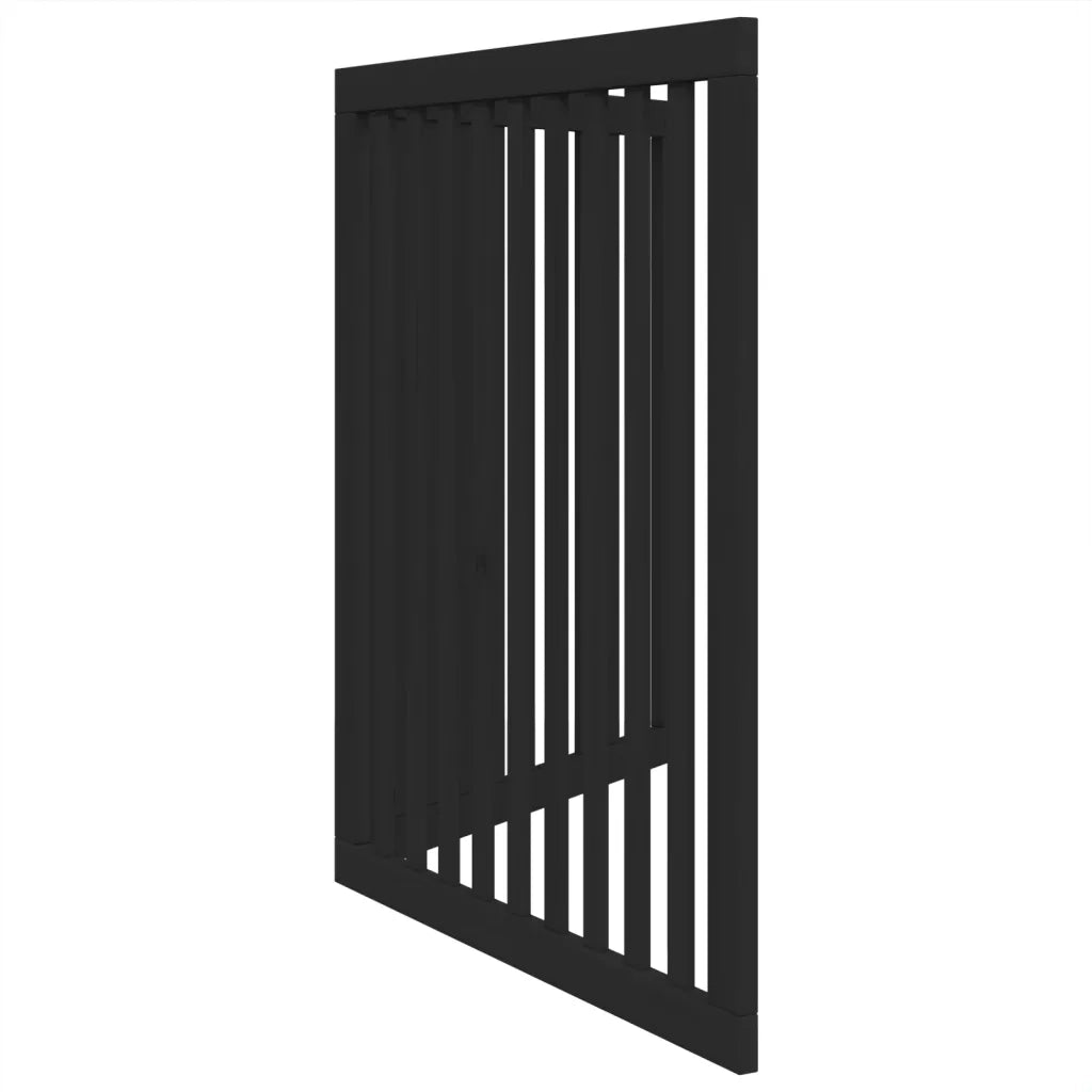 Cancello per Cani Pieghevole 2 Pannelli Nero 160cm Legno Pioppo CFW3575740