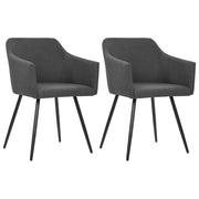 Sedie da Pranzo 2 pz Grigio Scuro in Tessuto cod mxl 12261