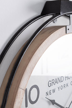 Orologio da Parete 62x7x79 cm in Mdf e Acciaio Ticking