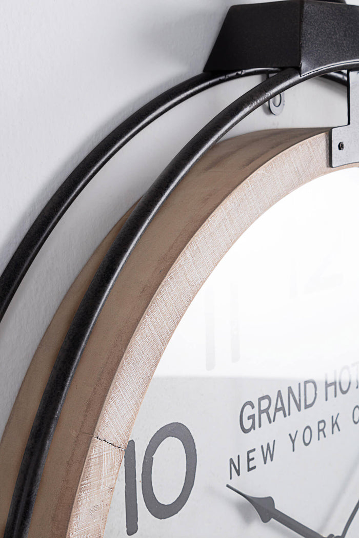 Orologio da Parete 62x7x79 cm in Mdf e Acciaio Ticking