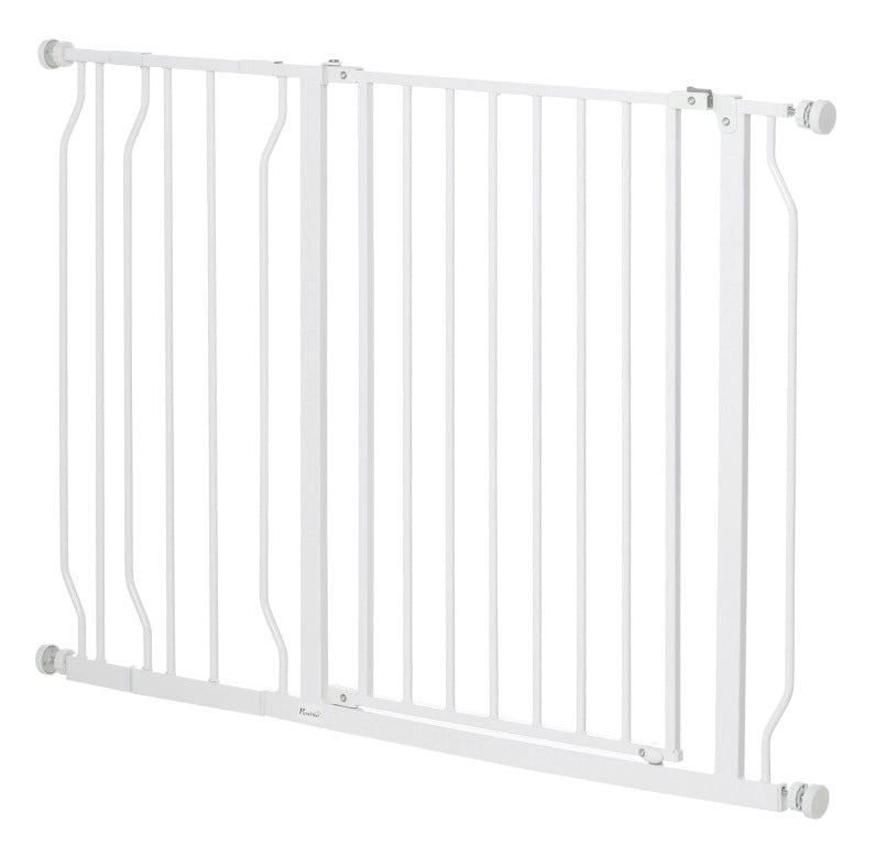 Cancelletto per cani 115x76 cm con doppia chiusura in ABS bianco
