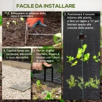 Telo per Pacciamatura 100x2 m Traspirante e Anti-UV in Polipropilene Nero