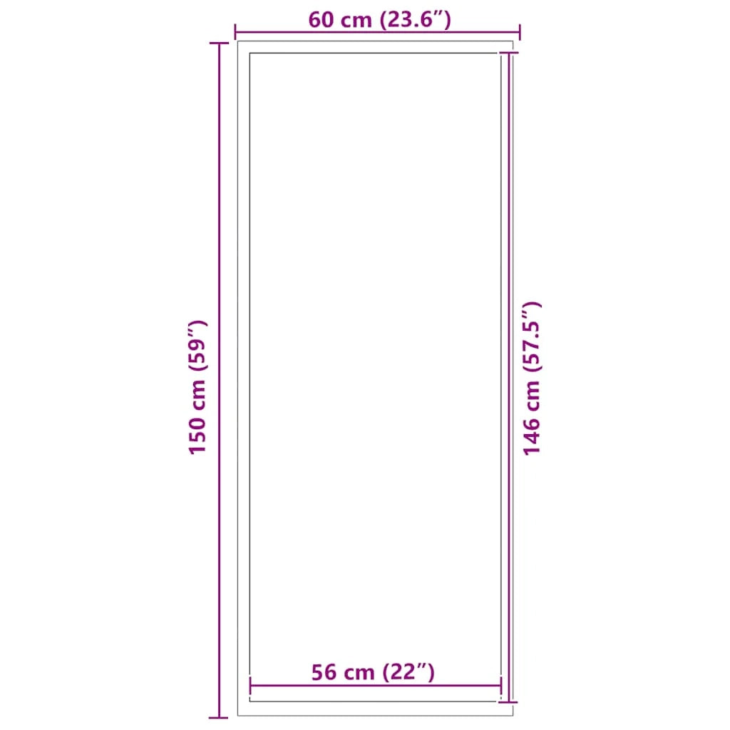 Zerbino antiscivolo per ingresso 60 x 150 cm assorbente resistente stile moderno blu PP 02_0058117