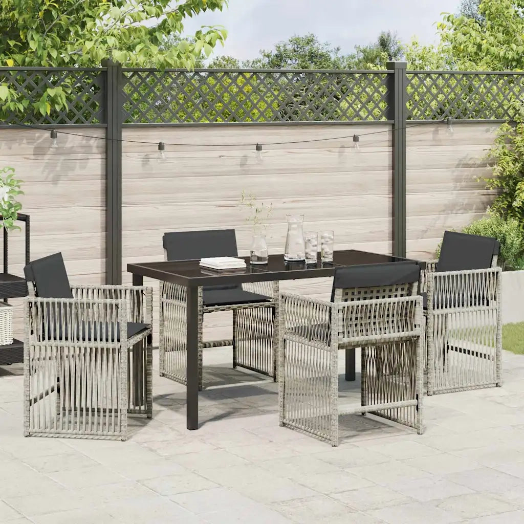 Set da Pranzo per Giardino 5 pcs Grigio chiaro 3380666