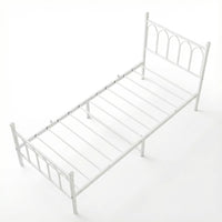 Letto vintage 90x200cm - Xylo - testiera metallo spazio ripiano