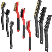 Set a spazzola a fili 9 pezzi per pulizia e dettaglio - Metallo, legno, forno - Set di spazzole in ottone/acero inossidabile/cotoncini in nylon