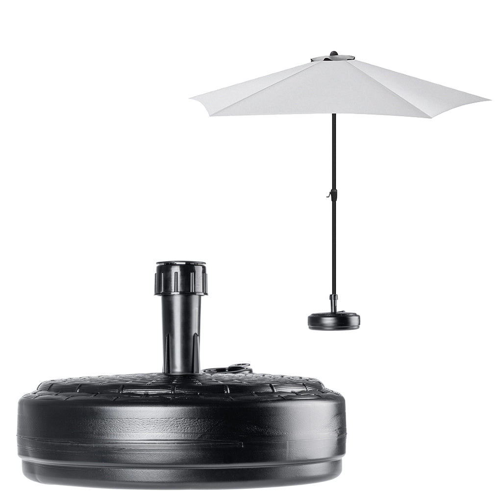 Base per ombrellone da giardino KADAX, rotonda, 39 cm, con peso, grigia