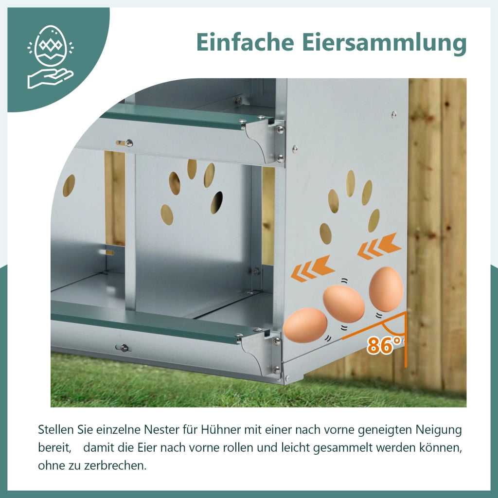Scaffale con 8 scomparti per la deposizione e coperchio trasparente in acciaio zincato verde 108 × 41 × 67 cm