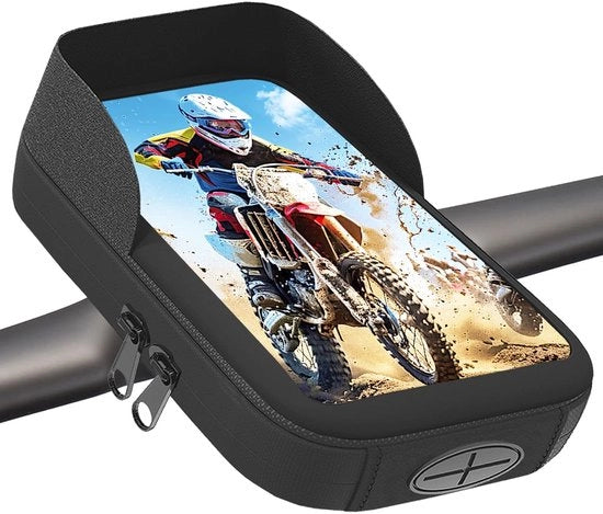 Supporto per Telefono Acquapligato - Adattabile per Bicicletta/Moto - Compatibile con Smartphone fino a 19,9 cm - Antiscivolo - Sicuro e Duraturo - Supporto per Bicicletta