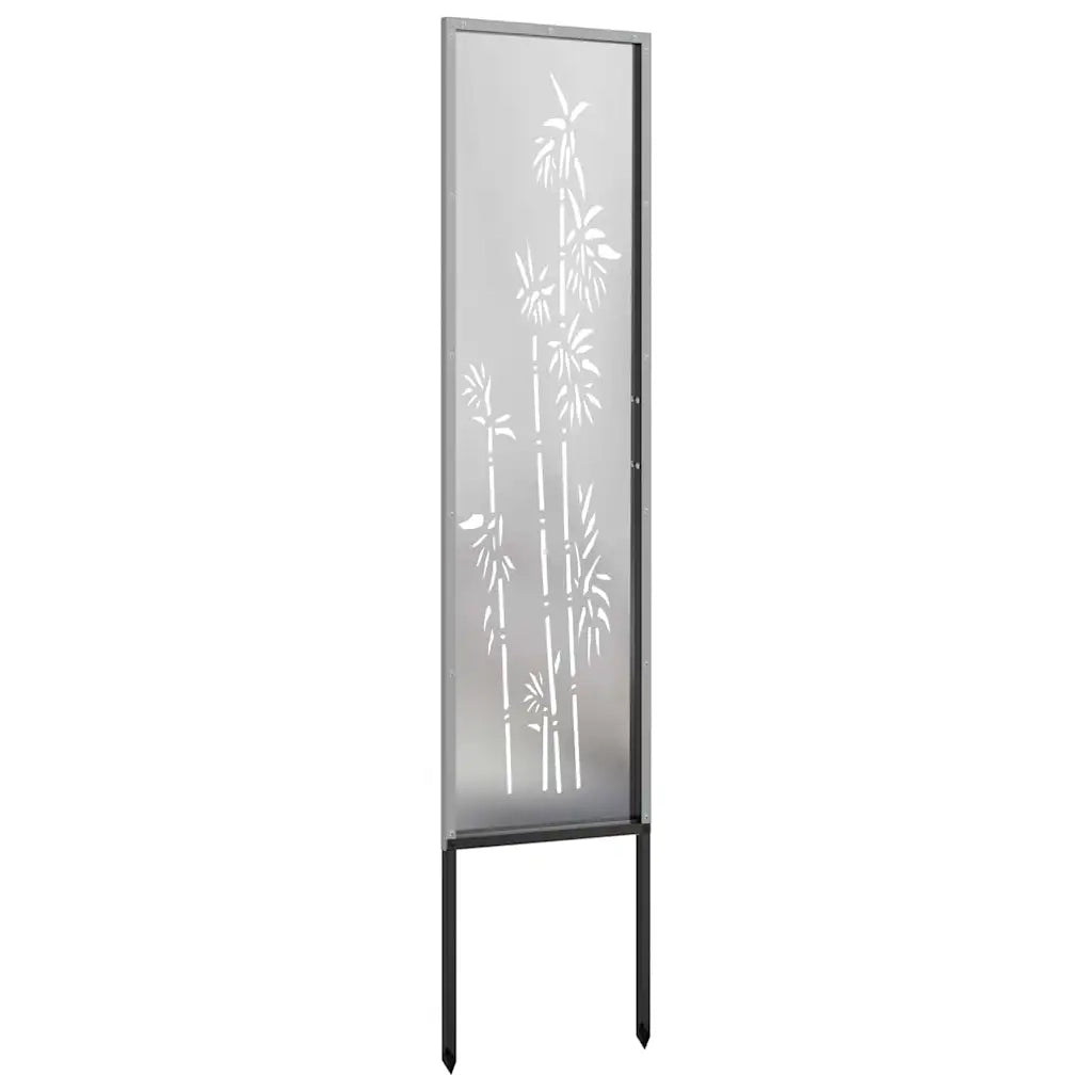 vidaXL Schermo per privacy in giardino Floreale Argento 32 x 140 cm