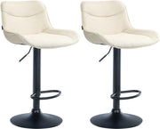 2er Set Barhocker Vonore Stoff schwarz