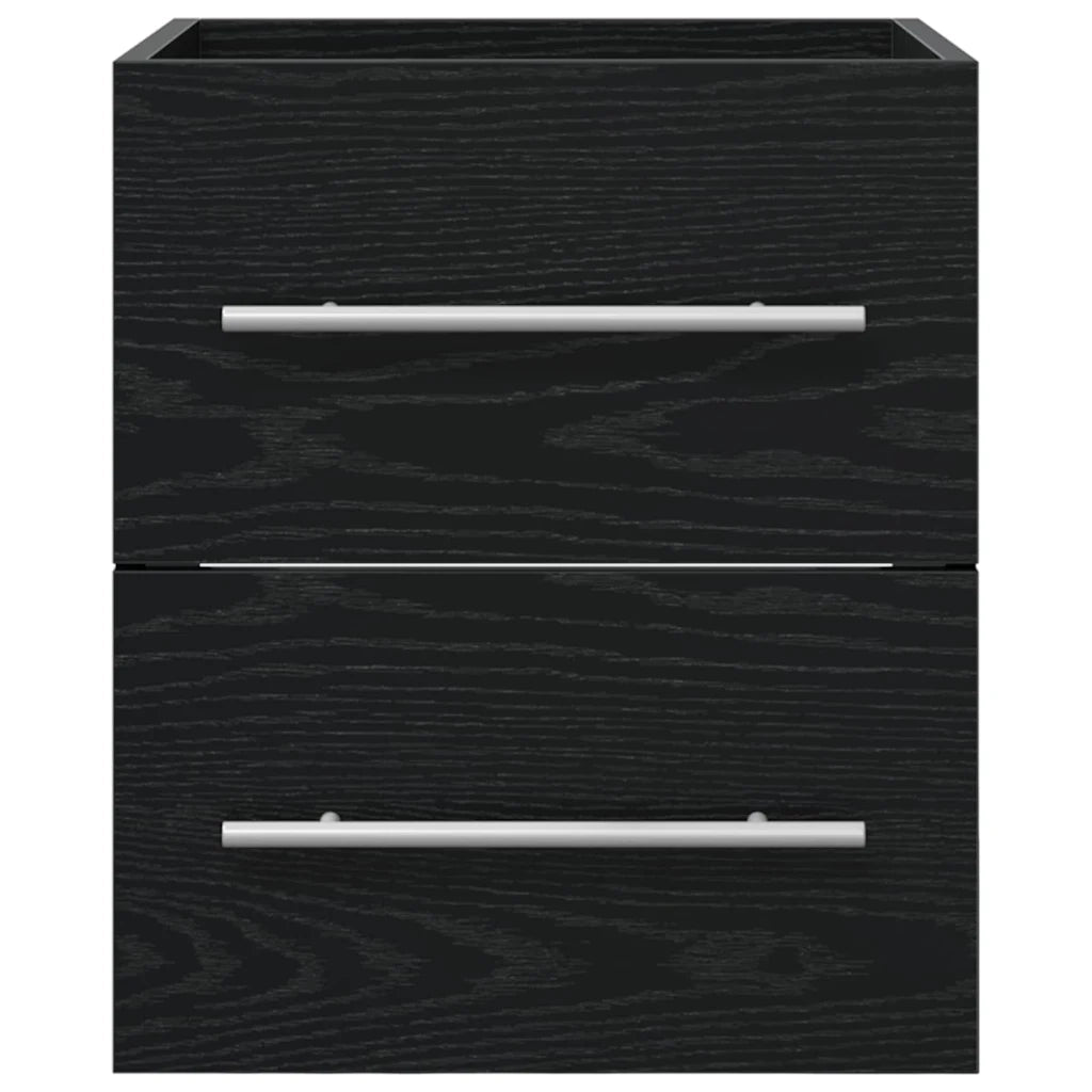 Armadio sottolavello con cassetto Rovere-Mobile sottolavello Nero 38,5 x 41 x 48 cm