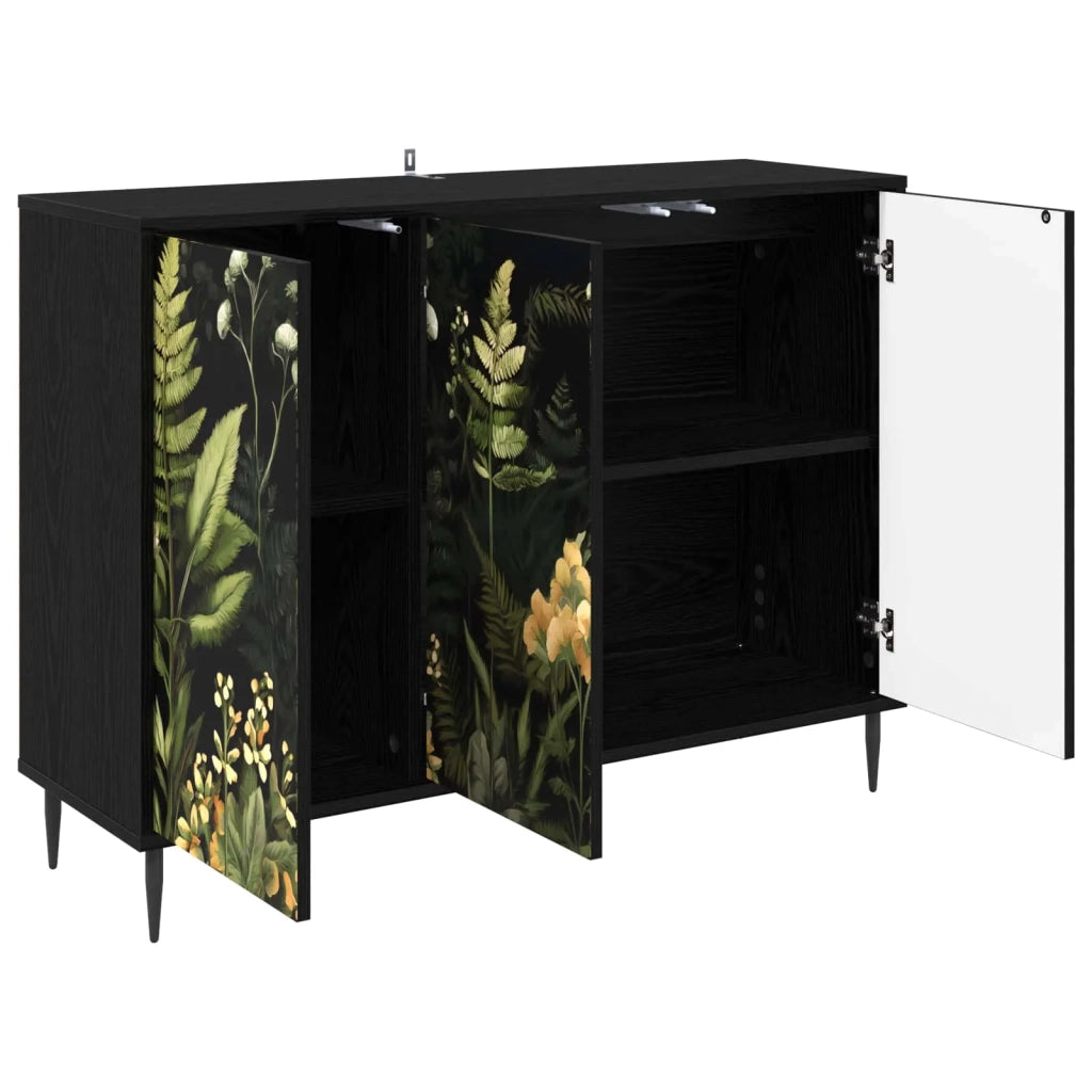 Credenza RHENEN Rovere Nero 102 x 33 x 76 cm 8006969