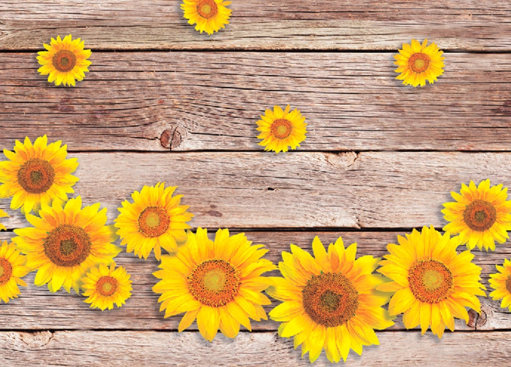 Tappeto Passatoia Antiscivolo Con Stampa Digitale Dis. Onda Girasoli - 50x90 - Sunflower