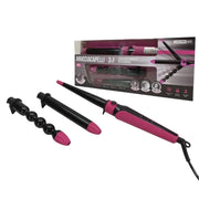 Trade Shop - Piastra Arricciacapelli 3 In 1 Set Multifunzione Accessori 38w Rivestimento In Ceramica -