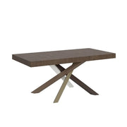 Tavolo allungabile 120/380x90 cm Volantis colore noce gambe multicolore 4/C