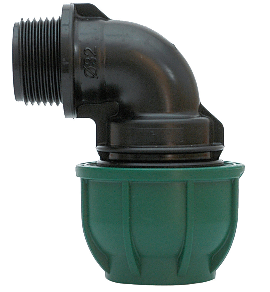 RACCORDO A COMPRESSIONE PN10 GOMITO 90  ° F/M mis. 20x1/2 20.00 pz