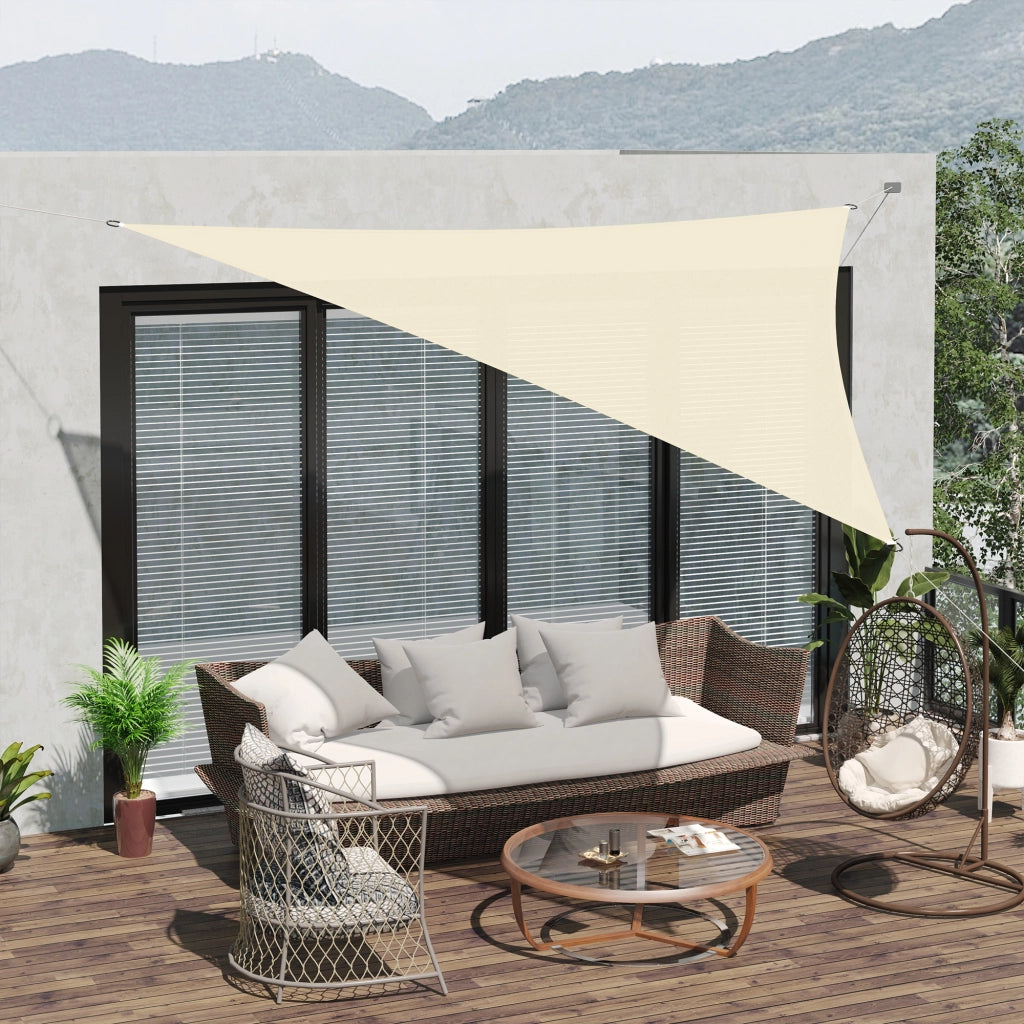 Tenda da sole triangolare ¨C zephmum ¨C colore crema 6x6x6 m