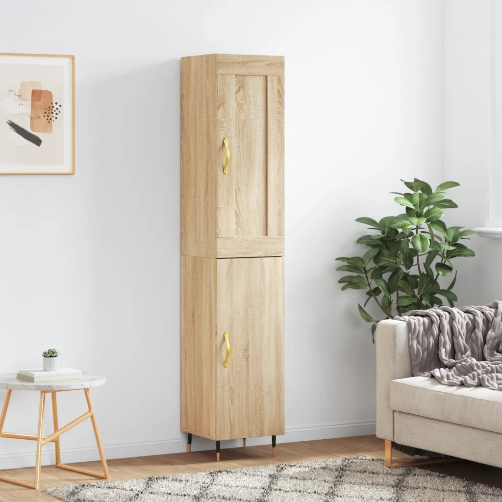 Credenza Rovere Sonoma 34,5x34x180 cm in Legno Multistratocod mxl 83602