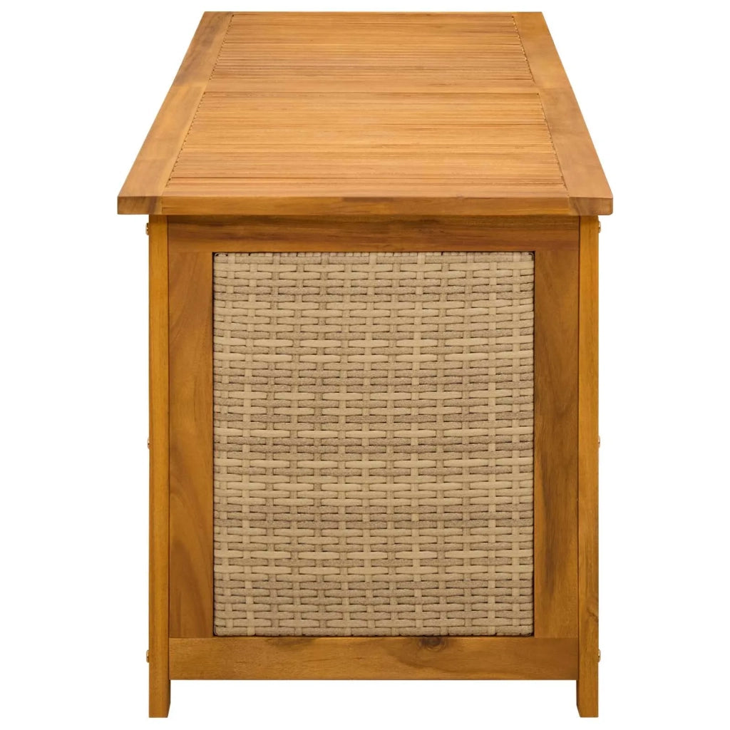 Scatola di Stoccaggio per Giardino 185 L 150 x 50 x 56 cm Beige 42002721