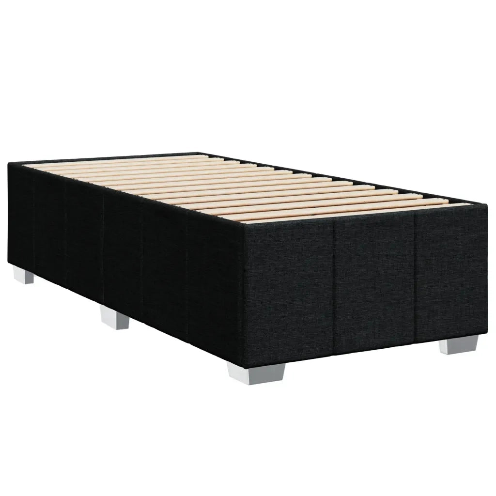 Giroletto a Molle con Materasso-Struttura Letto Nero 80x200 cm inTessuto 960433