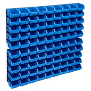 Kit contenitore portaoggetti e pannello da parete blu e nero da 96 pezzi 02_0003853