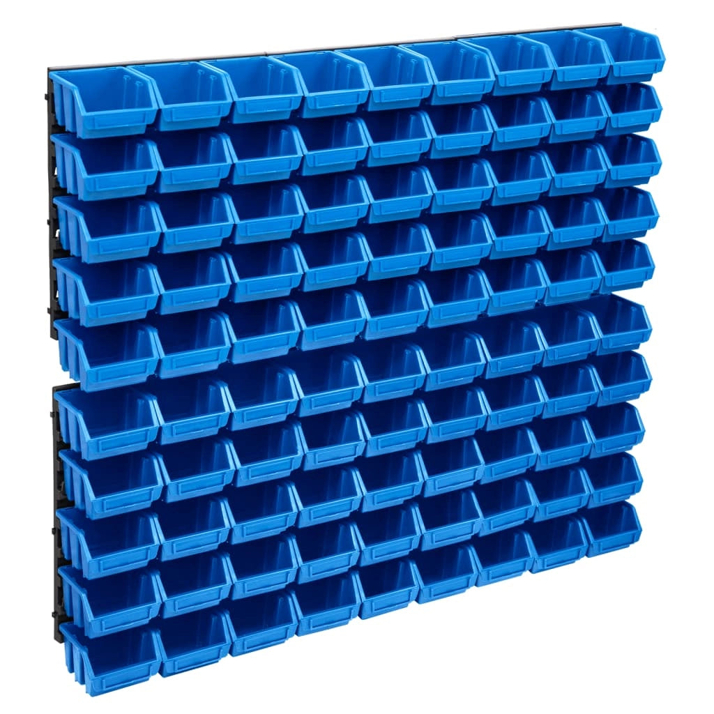 Kit contenitore portaoggetti e pannello da parete blu e nero da 96 pezzi 02_0003853