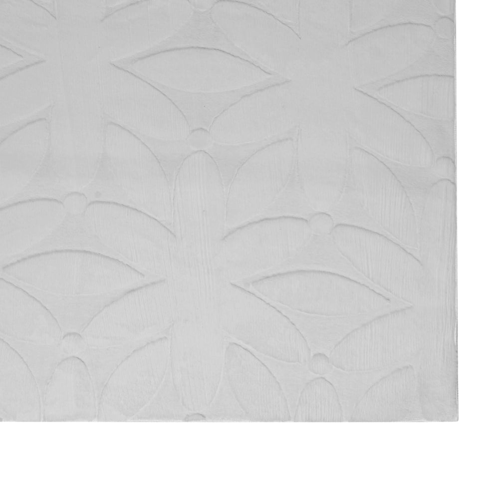 Tappeto Rettangolare Grigio chiaro in Tessuto Jacquard 160 x 230 cm