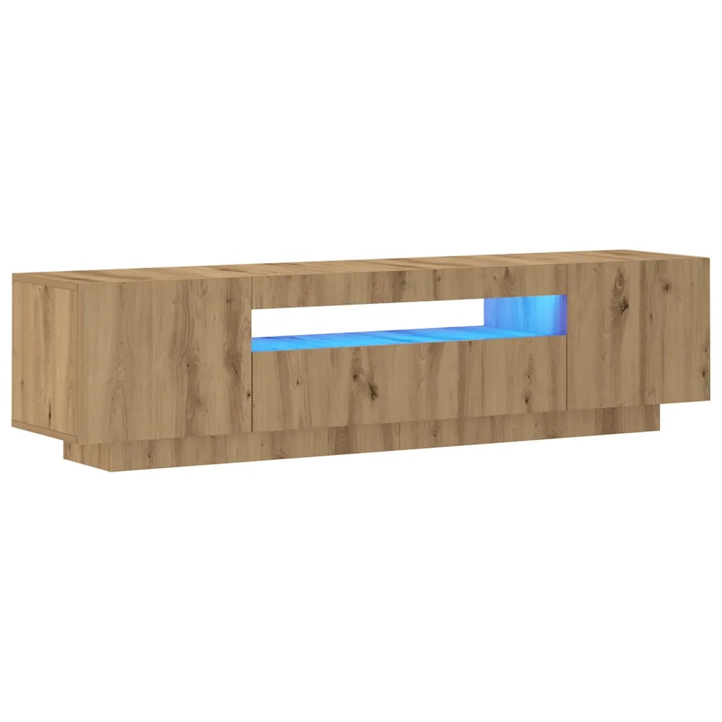 Mobile Porta TV con LED Artigianale 160x35x40 cm Multistrato 856360