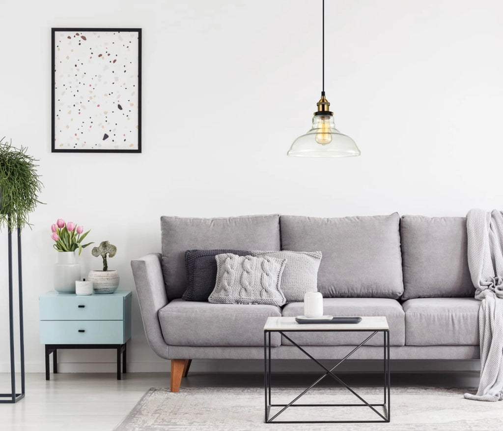 Italux Hubert lampadario loft nero oro vetro acciaio E27