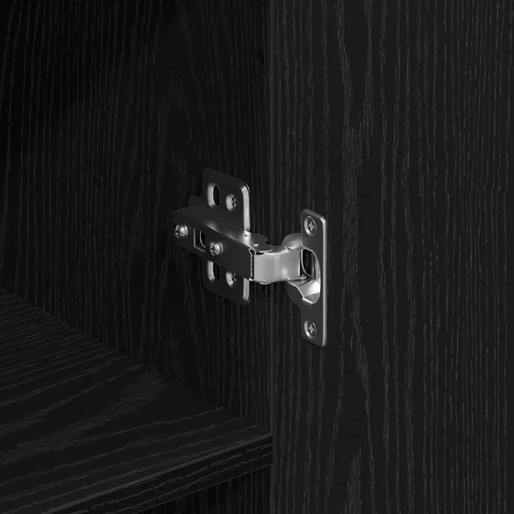 Credenza Rovere Nero 69,5 x 34 x 90 cm Legno ingegnerizzato 862874