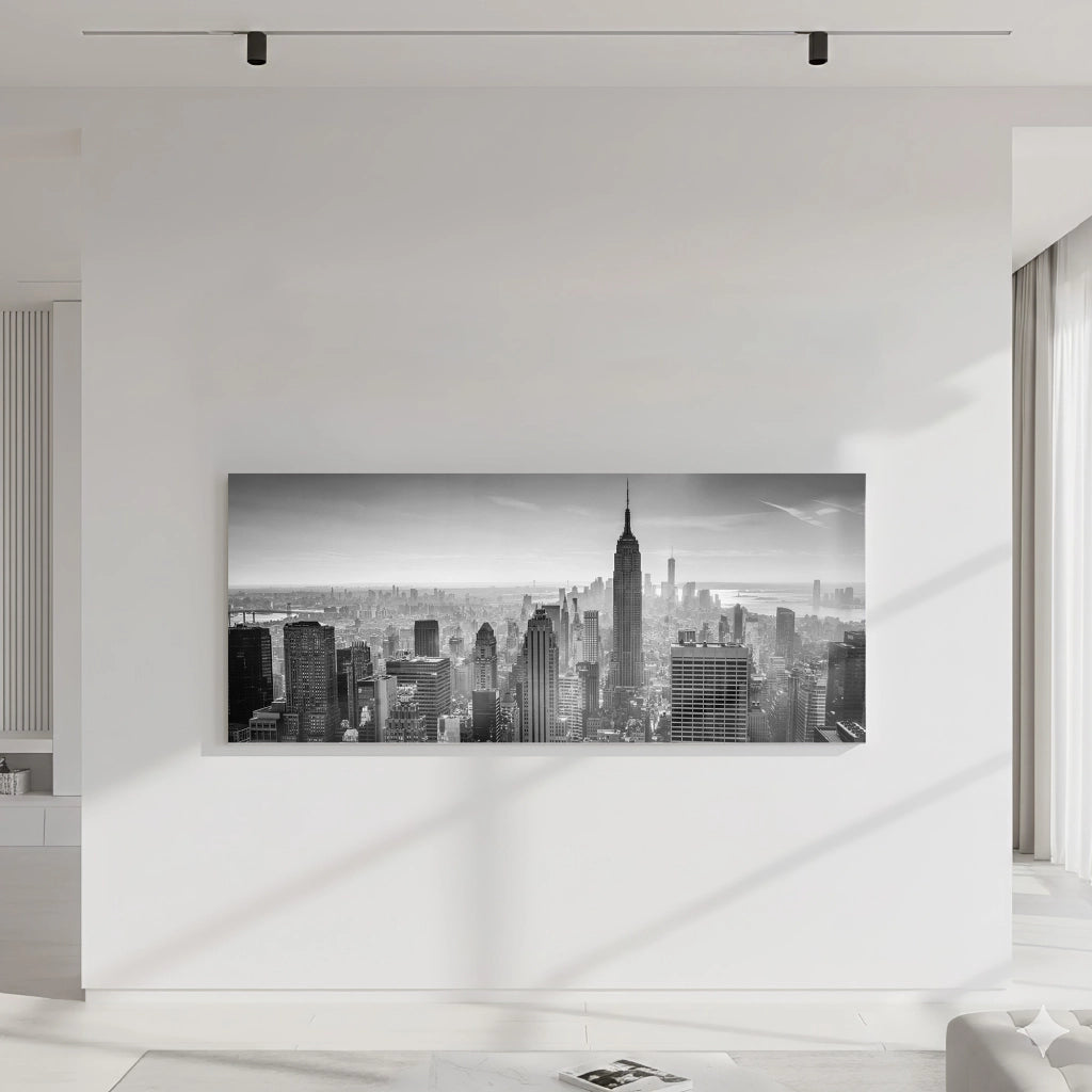 Quadro Moderno su Tela per Soggiorno e Camera da Letto 40x120 cm - Stampa Professionale su Telaio in Legno con Gancio Integrato - Dipinto Panoramico Decorativo da Parete. ASS6-DIS1