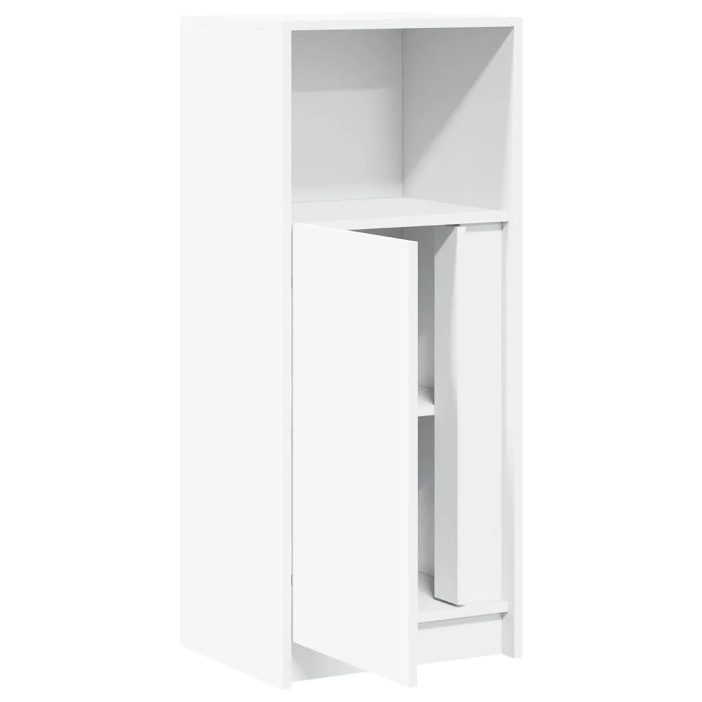 Credenza con LED-Buffet-Armadio da cucina Bianca 42,5x34x100 cm in Legno Multistrato