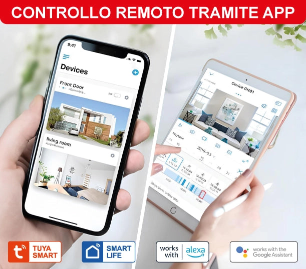 Telecamera Smart WiFi con Attacco E27 – FHD 1080P, Rilevamento Umano, Visione Notturna