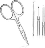 Set di forbici a nastro da 4 pezzi in acciaio inossidabile - ideale per pedicure e manicure per uomini e donne