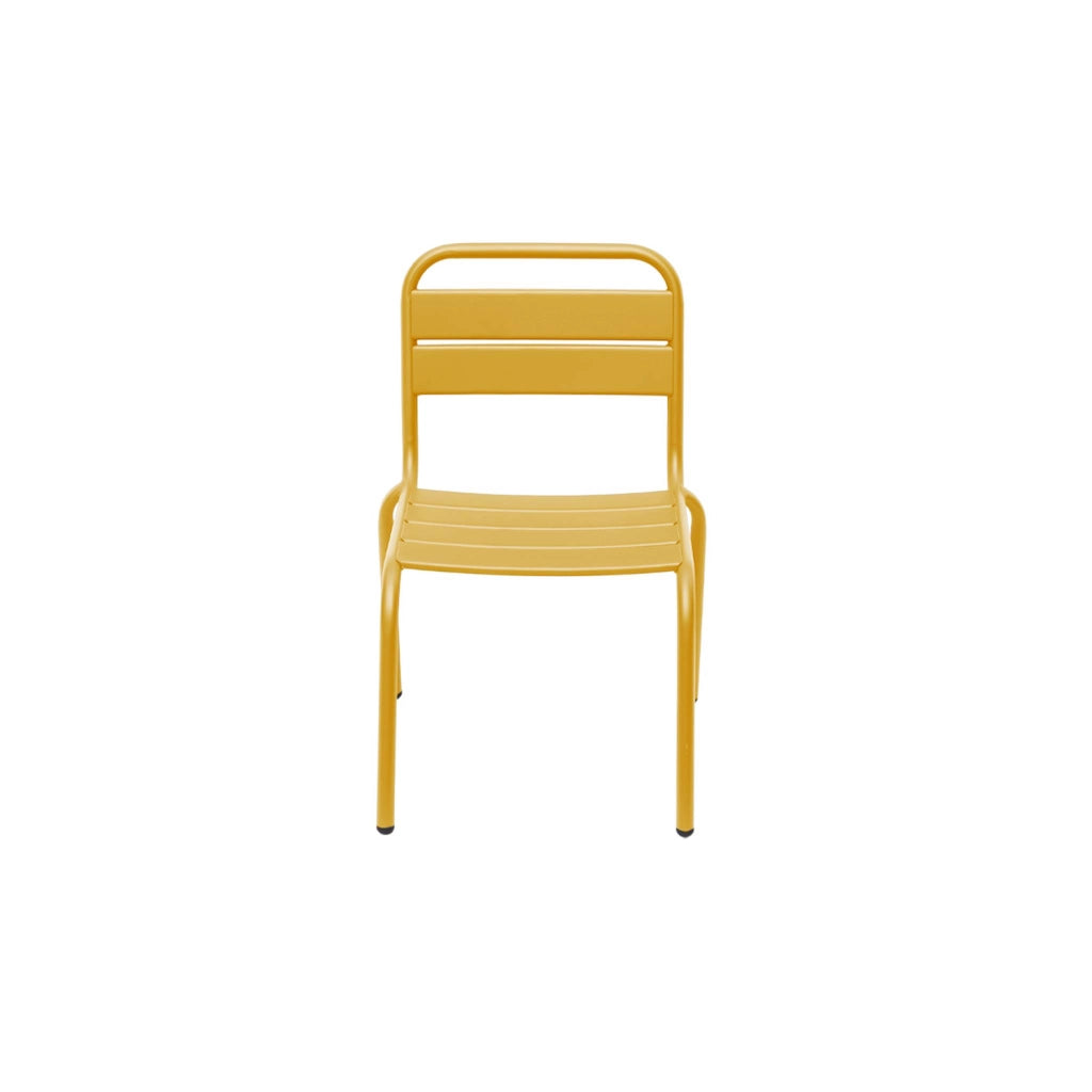 Set di 2 sedie in metallo per bambini, giallo
