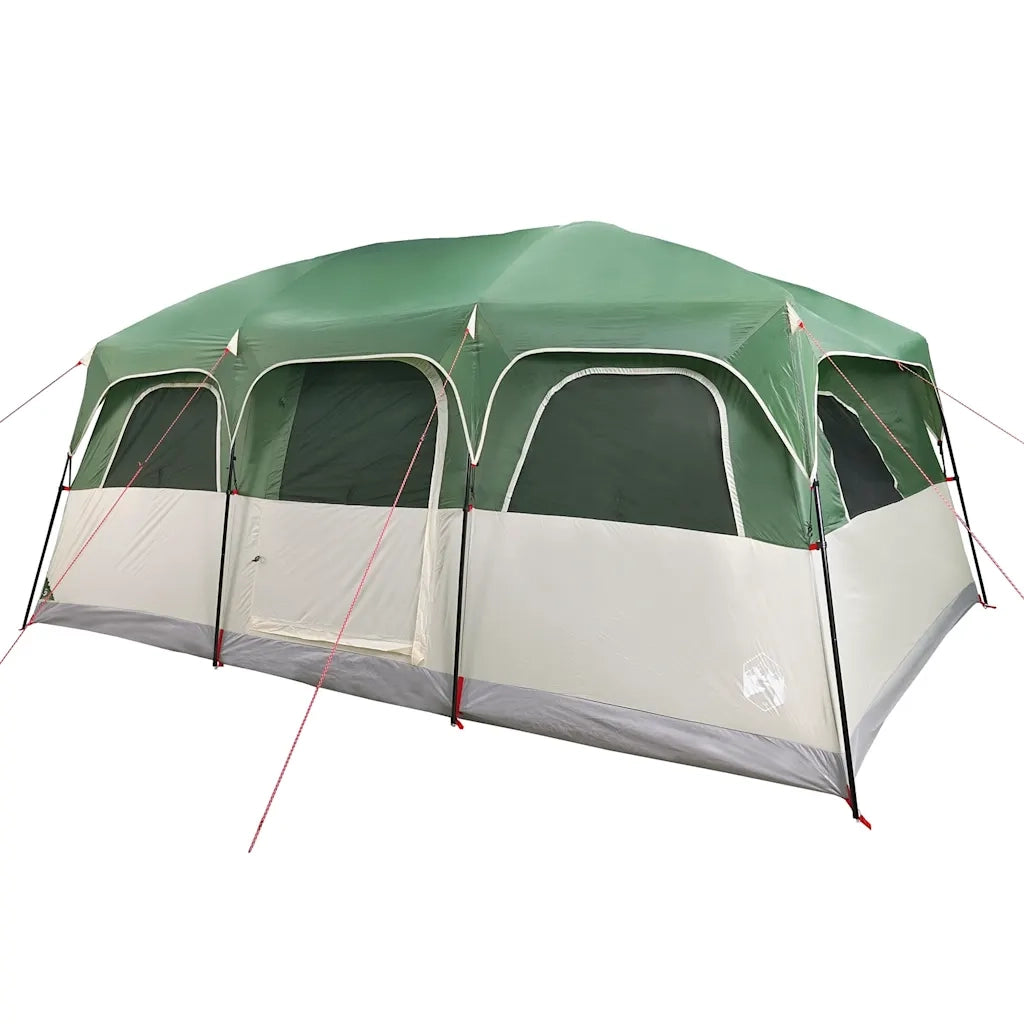 Tenda Familiare a Cabina per 10 Persone Verde Impermeabile
