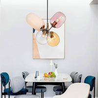 Lampada Da Soffitto Pensile Di Vetro Multicolor APP436-4C