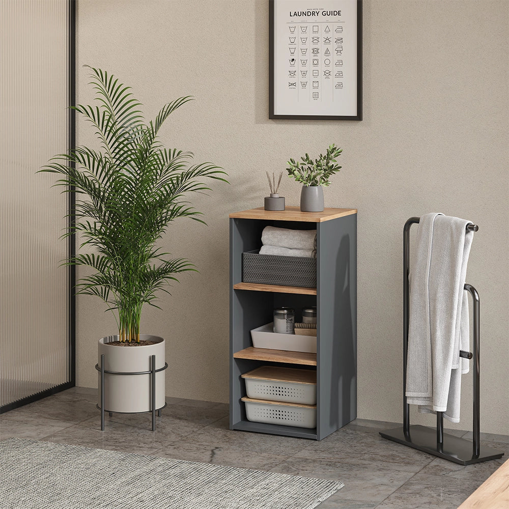 Vicco Mobiletto midi Antracite/quercia dorata 40.2 x 88.2 cm