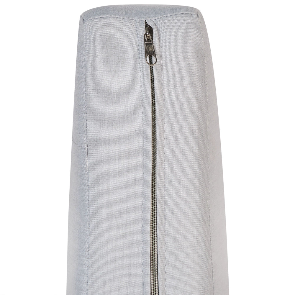 Divano da giardino 3 posti in alluminio con spessi cuscini idrorepellenti in grigio chiaro stile moderno scandinavo