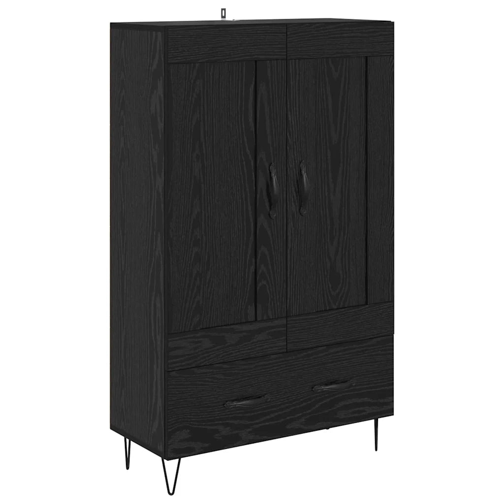 Credenza Rovere Nero 69,5 x 31 x 115 cm Legno multistrato 882570