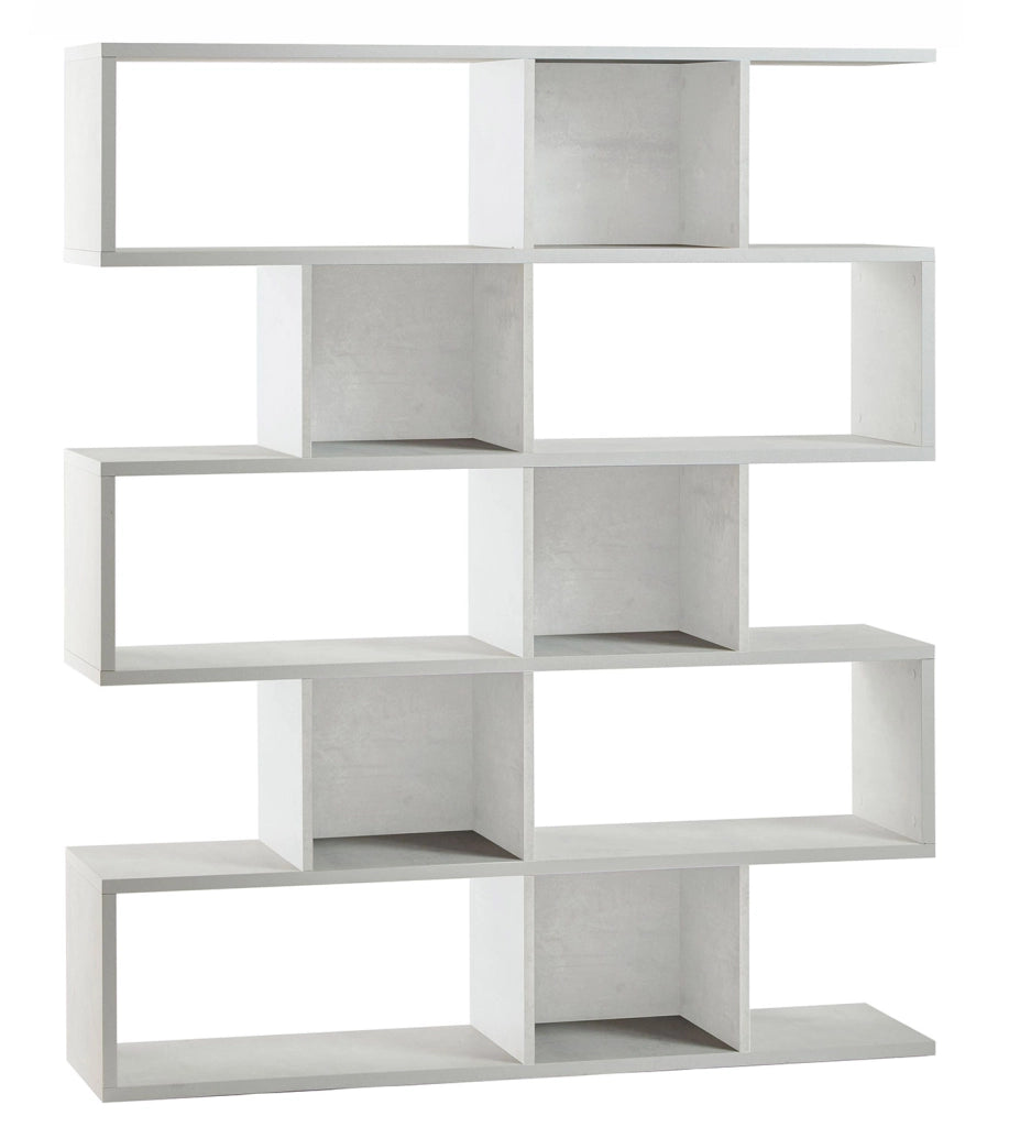 Libreria Modulare 5 Ripiani 150x180x38 cm Ossido Bianco