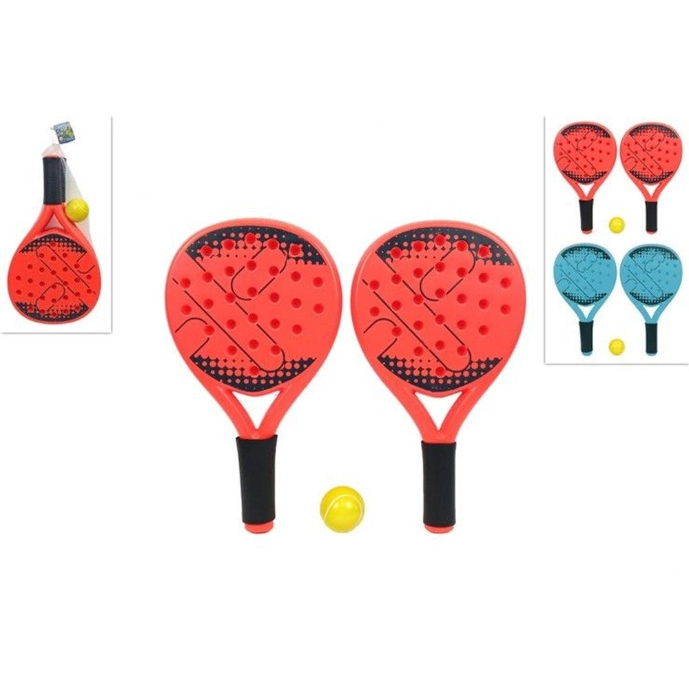 Trade Shop - Set 2pz Racchetta Da Padel Con Pallina In Plastica Per Spiaggia Piscina Giardino 662205a -