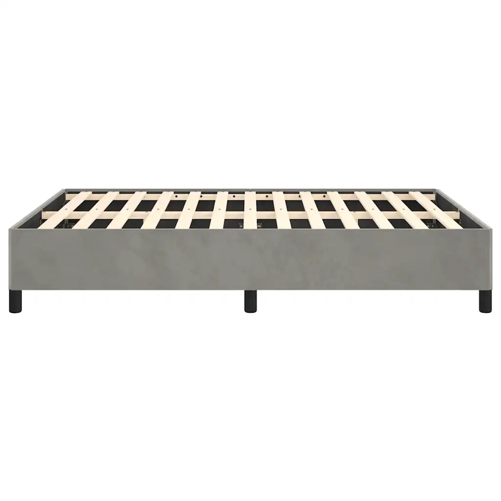 Struttura letto senza Materasso Grigio Chiaro 137x190 cm Velluto integrale 347354