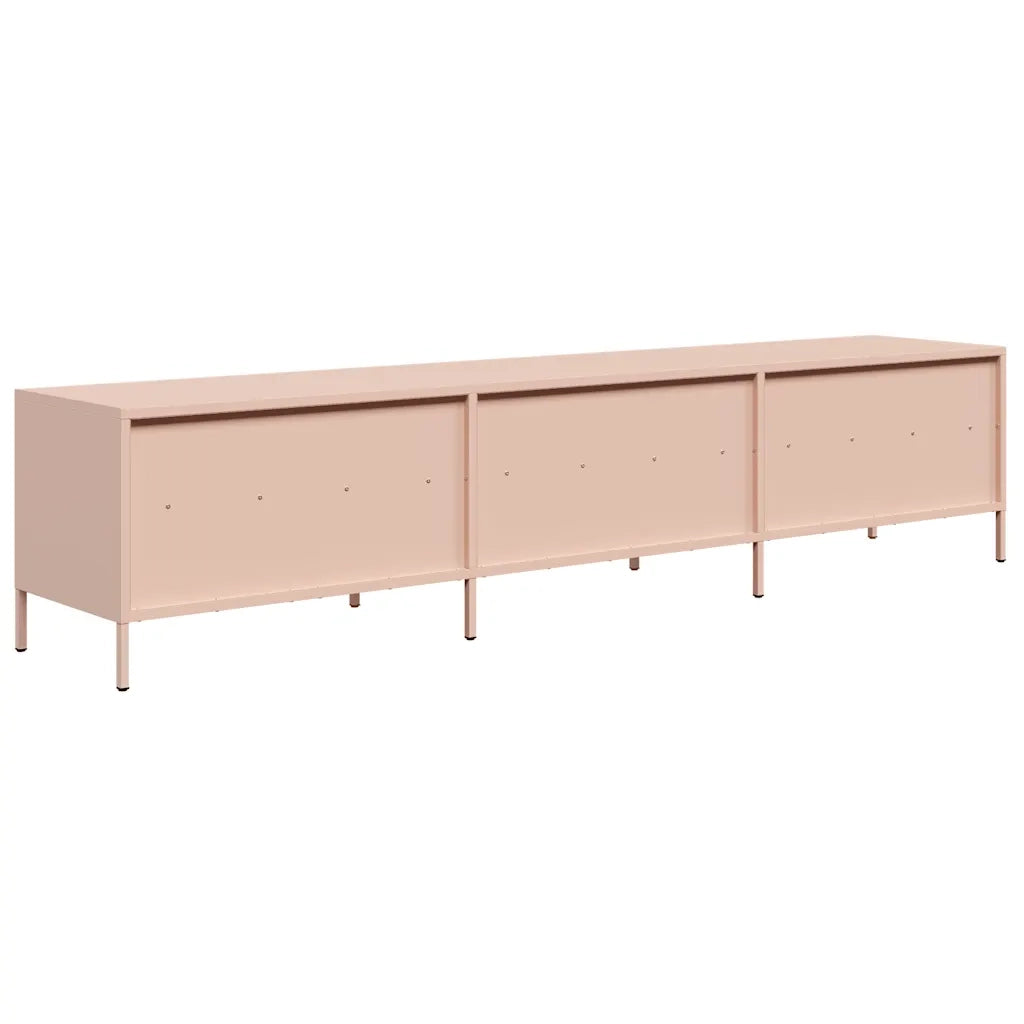 Mobile TV-Credenza per TV-Console TV Rosa 202x39x43,5 cm in Acciaio Laminato a Freddo 250987